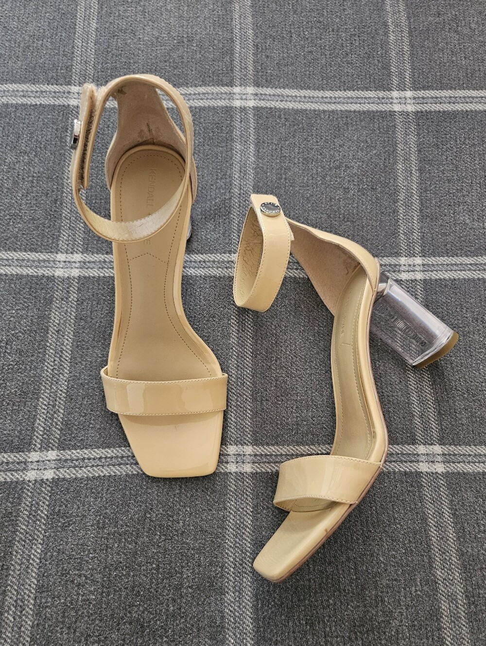 NWT // Kendall + Kylie 2-Strap Sandal w Clear Block Heel